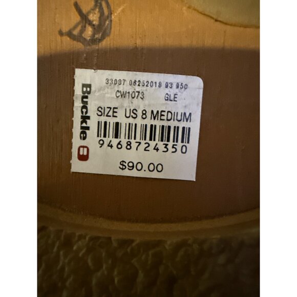 Crevo Freya Lace Up Ankle Boot Beige Genuine Leather Side Zip Distressed Size 8 - Picture 13 of 13